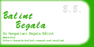 balint begala business card